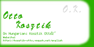 otto kosztik business card